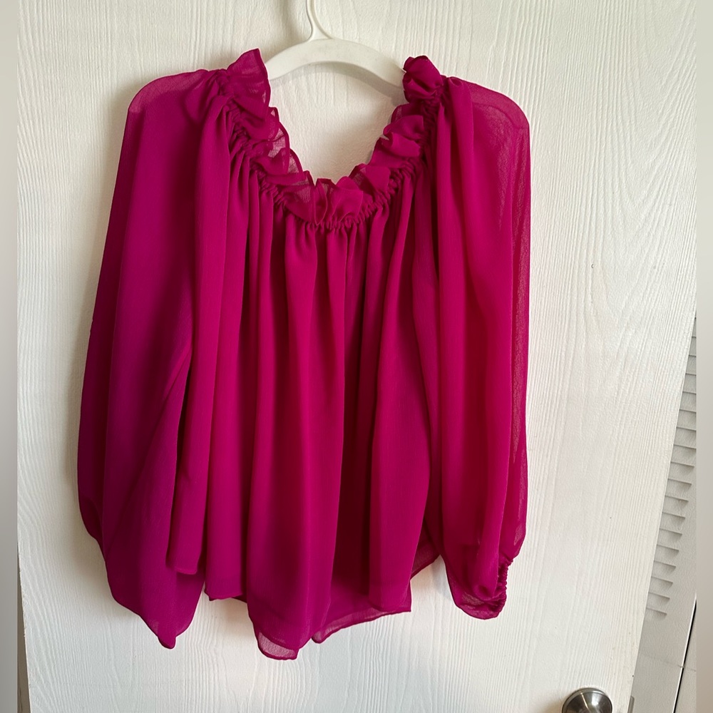 INC size large, pink top.